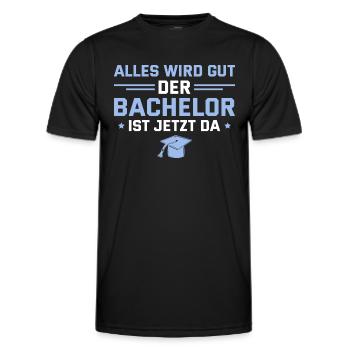 Bachelor Studium Bestandene Bachelorprüfung - Männer Funktions-T-Shirt - Schwarz - Vorne - AI Model Male 178 dark (178cm)