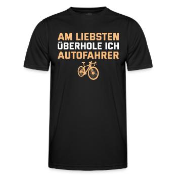 Rennrad Humor Fahrrad - Männer Funktions-T-Shirt - Schwarz - Vorne - AI Model Male 178 dark (178cm)
