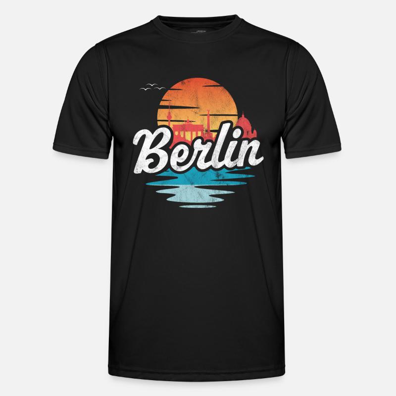 Berlin - Männer Funktions-T-Shirt - Schwarz