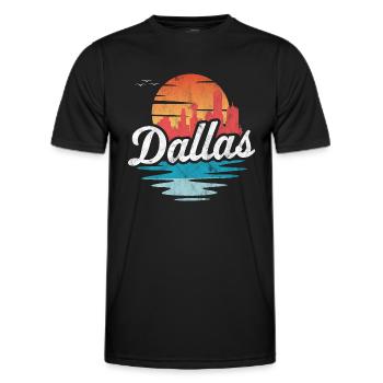 Dallas - Männer Funktions-T-Shirt - Schwarz - Vorne - AI Model Male 178 dark (178cm)