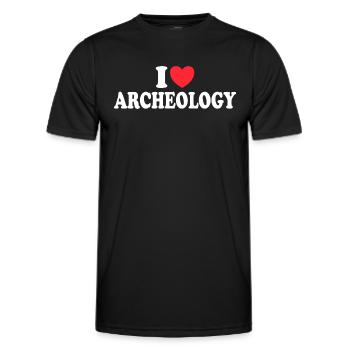 Archaeologist Loves Archaeology - Men's Functional T-Shirt - black - Front - AI Model Male 178 dark (178cm)