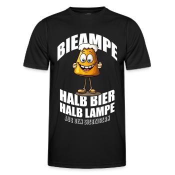 Bieampe, halb Bier halb Lampe aus den Siebzigern - Männer Funktions-T-Shirt - Schwarz - Vorne - AI Model Male 178 dark (178cm)