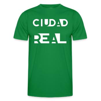 CIUDAD REAL – Castille-La Manche – Espagne - T-shirt sport Homme - vert - Devant - AI Model Male 178 dark (178cm)