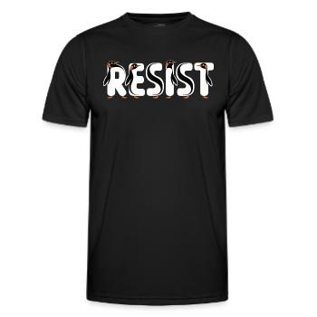 Pingouin Proteste Résistance Taxes - T-shirt sport Homme - noir - Devant - AI Model Male 178 dark (178cm)