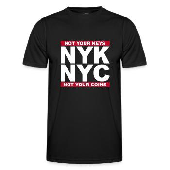 NYK NYC - Männer Funktions-T-Shirt - Schwarz - Vorne - AI Model Male 178 dark (178cm)