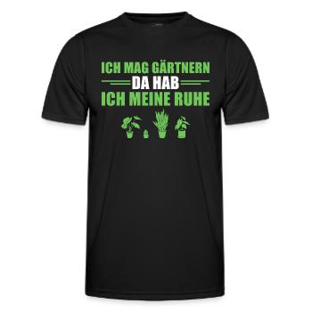 Hobbygärtner Schrebergarten Ich mag Gärtnern - Männer Funktions-T-Shirt - Schwarz - Vorne - AI Model Male 178 dark (178cm)