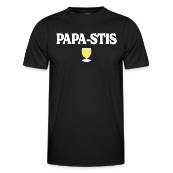 Papa-Stis Funny Aperitif Father Papa Pastis - Men's Functional T-Shirt - black - Front - AI Model Male 178 dark (178cm)