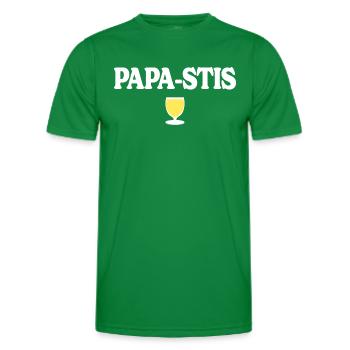 Papa-Stis Funny Aperitif Father Papa Pastis - Men's Functional T-Shirt - kelly green - Front - AI Model Male 178 dark (178cm)
