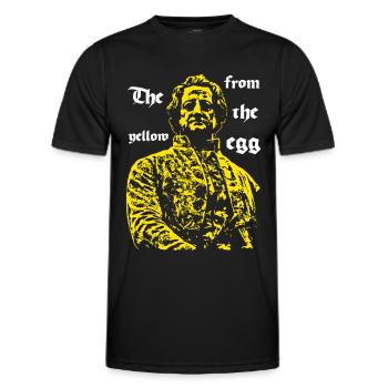 Le jaune de l’œuf - T-shirt sport Homme - noir - Devant - AI Model Male 178 dark (178cm)