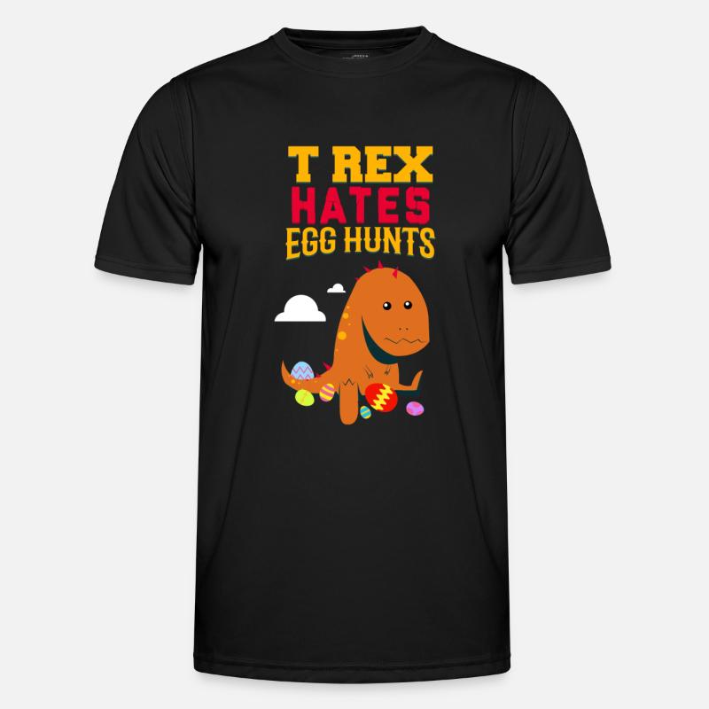 Funny Dinosaur Hates Easter Eggs Gift Männer Funktions-T-Shirt