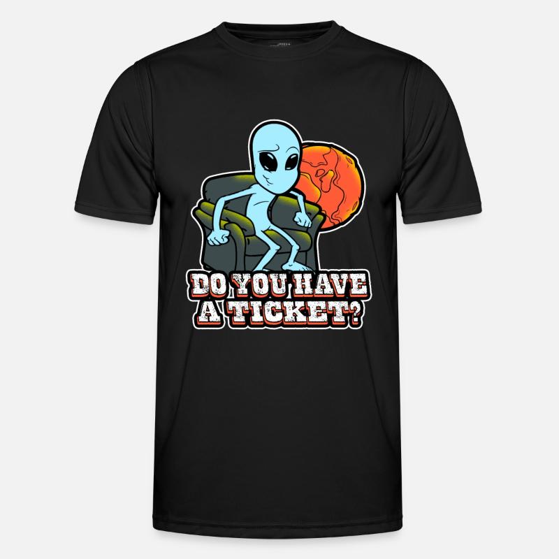 Do you have a ticket alien - Men's Functional T-Shirt - black