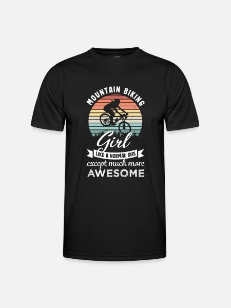 Fantastisk mountainbike-pige MTB-gave - Funktionsshirt til herrer - sort
