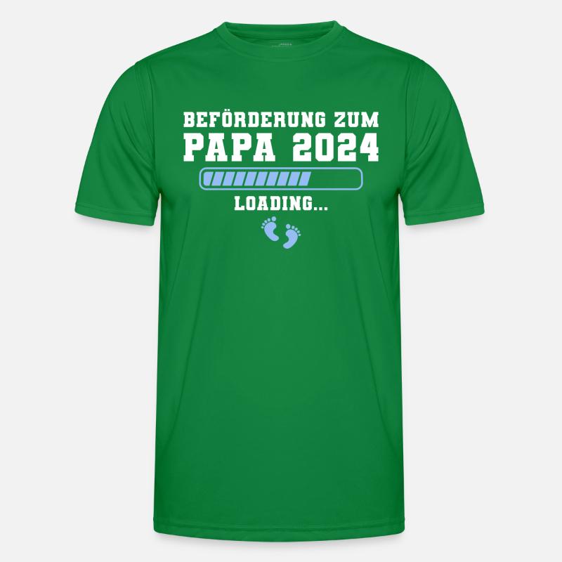 Werdender Papa 2024 loading Vater Männer Funktions-T-Shirt