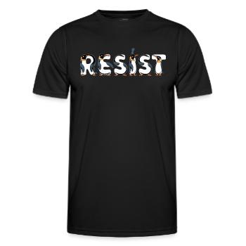 Pingouin Proteste Résistance Taxes - T-shirt sport Homme - noir - Devant - AI Model Male 178 dark (178cm)