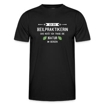 Heilpraktiker Heilpraktikerin Naturheilkunde - Männer Funktions-T-Shirt - Schwarz - Vorne - AI Model Male 178 dark (178cm)