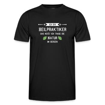 Heilpraktiker Naturheilkunde - Männer Funktions-T-Shirt - Schwarz - Vorne - AI Model Male 178 dark (178cm)