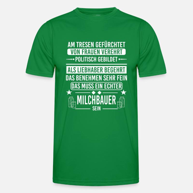 Milchbauer Bauer Landwirt Geschenkidee Männer Funktions-T-Shirt