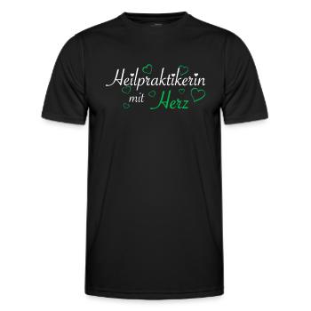 Heilpraktiker Heilpraktikerin Naturheilkunde - Männer Funktions-T-Shirt - Schwarz - Vorne - AI Model Male 178 dark (178cm)