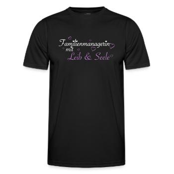 Hausfrau Mutter Familienmanagerin Geschenkidee - Männer Funktions-T-Shirt - Schwarz - Vorne - AI Model Male 178 dark (178cm)
