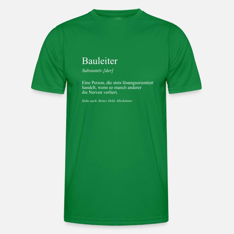Bauleiter Bauherr Eigenheim Richtfest Geschenkidee Männer Funktions-T-Shirt