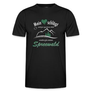Spreewald Brandenburg Wald Wandern Geschenkidee - Männer Funktions-T-Shirt - Schwarz - Vorne - AI Model Male 178 dark (178cm)