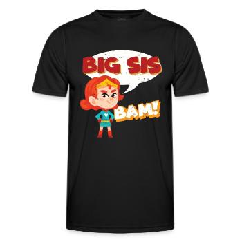 Big Sister Superhero - T-shirt sport Homme - noir - Devant - AI Model Male 178 dark (178cm)