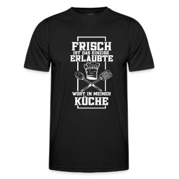 Fresh is the only F Word allowed in my K - Männer Funktions-T-Shirt - Schwarz - Vorne - AI Model Male 178 dark (178cm)
