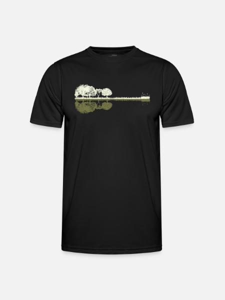 Nature Guitar - Men's Functional T-Shirt - black