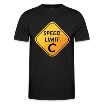 Speed Limit C Speed of Light Funny Science - T-shirt sport Homme - noir - Devant - AI Model Male 178 dark (178cm)