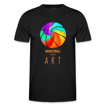 Basketball - This is an Art - Court Varsity Art - Men's Functional T-Shirt - black - Front - AI Model Male 178 dark (178cm)