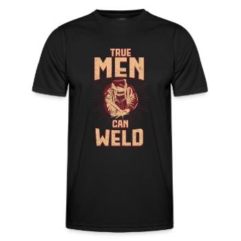Welder Welding Welding Job Slogans Weld - Men's Functional T-Shirt - black - Front - AI Model Male 178 dark (178cm)