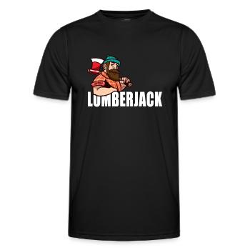 Lumberjack - Bûcheron - T-shirt sport Homme - noir - Devant - AI Model Male 178 dark (178cm)