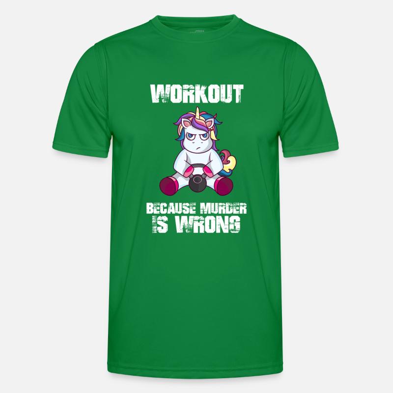 Training Workout Einhorn Laune lustiger Spruch Männer Funktions-T-Shirt