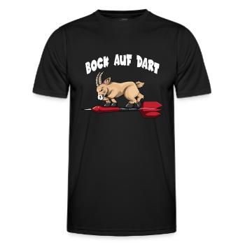 Bock auf Dart Dartspieler Dartscheibe Ziege Dart - Männer Funktions-T-Shirt - Schwarz - Vorne - AI Model Male 178 dark (178cm)