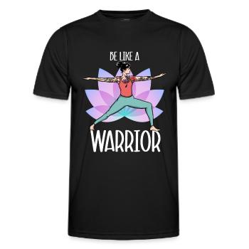 Yoga Asana Warrior warrior - Men's Functional T-Shirt - black - Front - AI Model Male 178 dark (178cm)