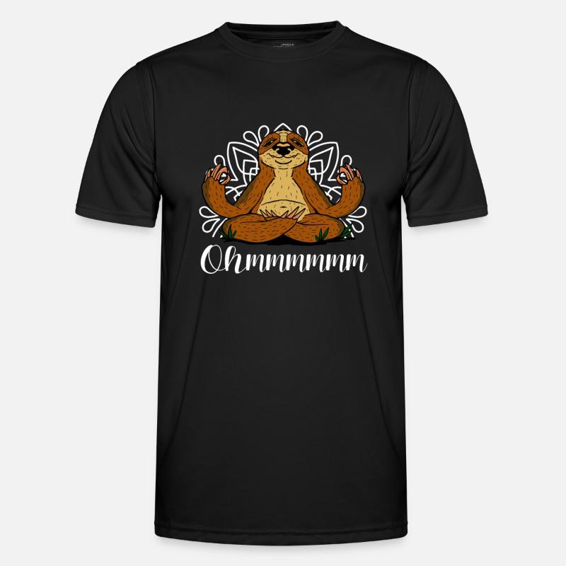 Yoga dovendyr ohmmm - Funktionsshirt til herrer - sort