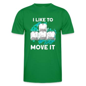 I like to move it - Men's Functional T-Shirt - kelly green - Front - AI Model Male 178 dark (178cm)