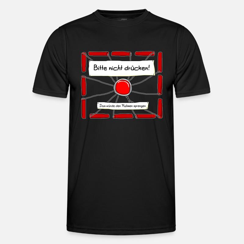 Dynamit - Bitte Abstand halten. - Männer Funktions-T-Shirt - Schwarz