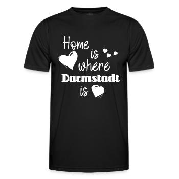 Zuhause in Darmstadt - Home is where Darmstadt is - Männer Funktions-T-Shirt - Schwarz - Vorne - AI Model Male 178 dark (178cm)