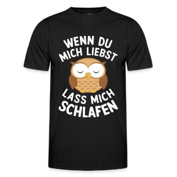 Night Owl Owl Owl Bird - Men's Functional T-Shirt - black - Front - AI Model Male 178 dark (178cm)
