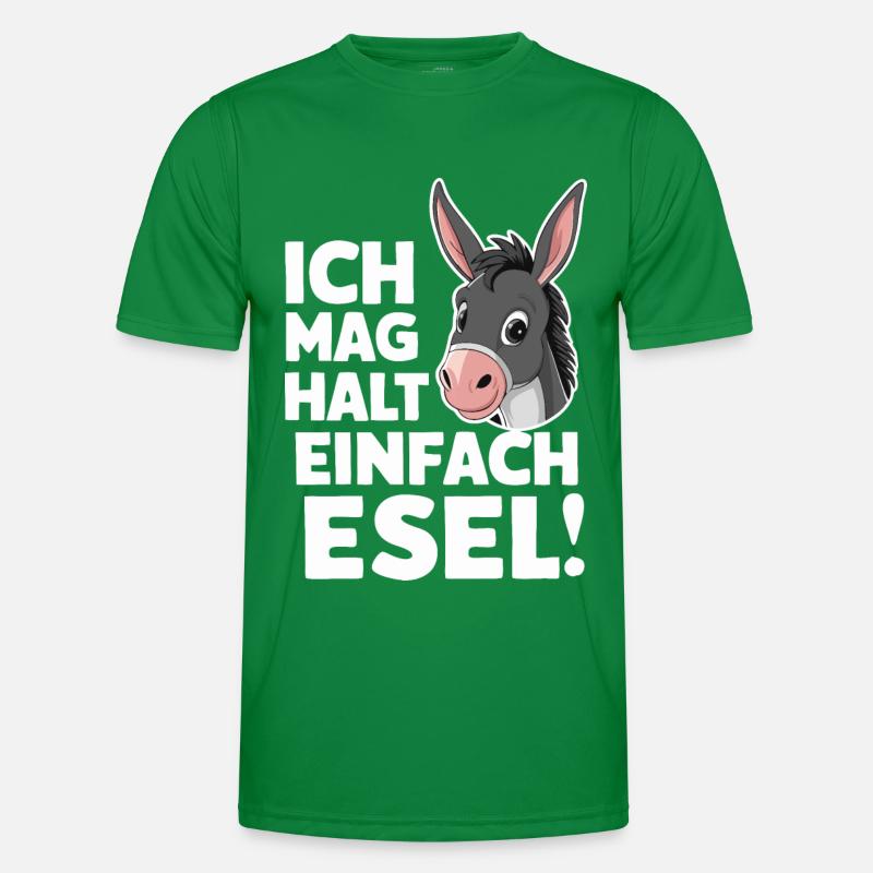 Esel Eselchen Maultier Muli Männer Funktions-T-Shirt