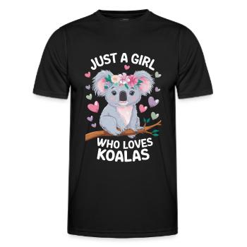 Koala Koala Koala Bear Animal - Men's Functional T-Shirt - black - Front - AI Model Male 178 dark (178cm)