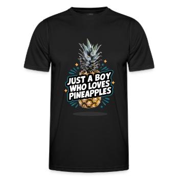 Ananas Fruit tropical hawaïen - T-shirt sport Homme - noir - Devant - AI Model Male 178 dark (178cm)