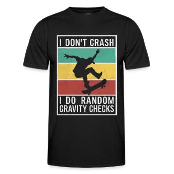 Skateboarding Skater Skateboard Skateboarder - Men's Functional T-Shirt - black - Front - AI Model Male 178 dark (178cm)