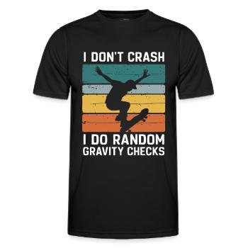 Skateboarding Skater Skateboard Skateboarder - Men's Functional T-Shirt - black - Front - AI Model Male 178 dark (178cm)