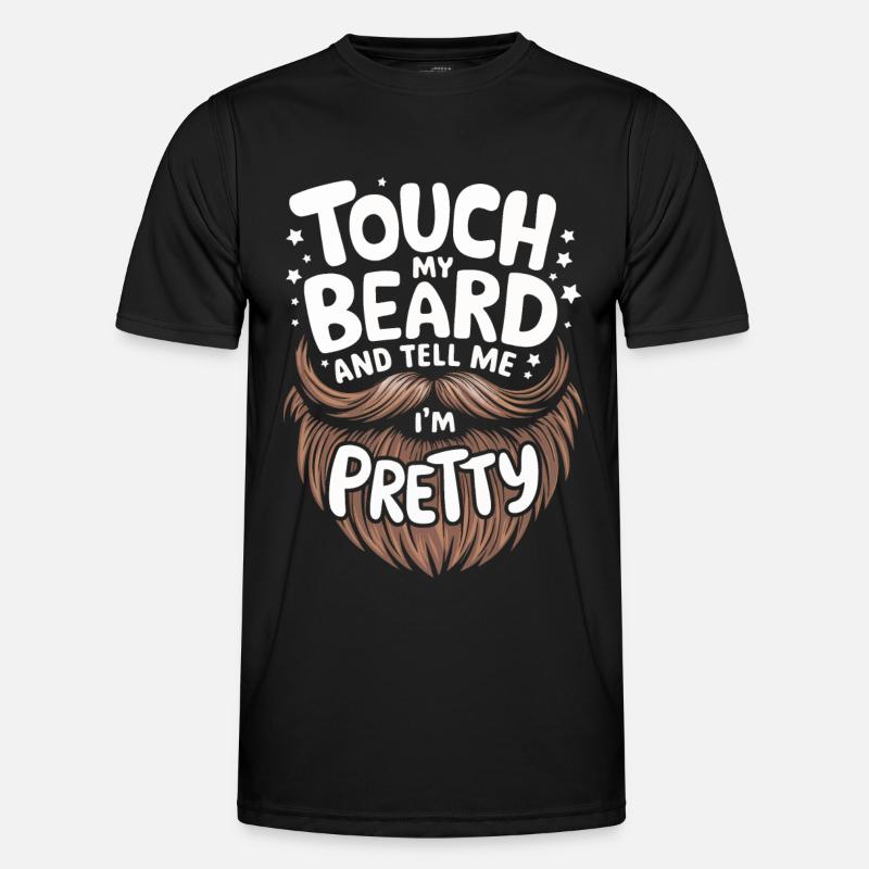 Beard Mustache Bearded Men - Men's Functional T-Shirt - black