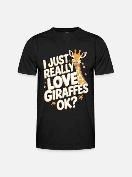 Giraffe Animal Africa Giraffes - Men's Functional T-Shirt - black