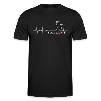 Sentier de l’Eiger - T-shirt sport Homme - noir - Devant - AI Model Male 178 dark (178cm)