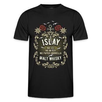 Whisky Spruch No Ice, No Mixer, No Paper Umbrella - Männer Funktions-T-Shirt - Schwarz - Vorne - AI Model Male 178 dark (178cm)