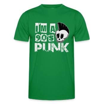 I'm A 90's Punk - Gothic - Concert - Nineties - Re - Männer Funktions-T-Shirt - Kelly Green - Vorne - AI Model Male 178 dark (178cm)